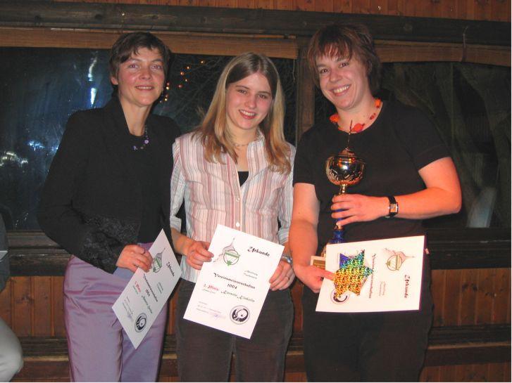 von links: Anni Hettler 3.Platz, Kerstin Kinkelin 2.