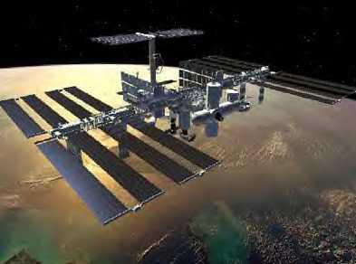 3. Fertigstellung der ISS Wenn die ISS fertiggestellt ist soll die Spannweite der Solarpaneele 107m betagen.