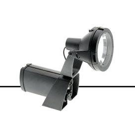 FOCA 250 Scheinwerfer - projector HIT IP65 Scheinwerfer FOCA 250 zur Wand-, Boden- oder Mastmontage für Halogenmetalldampflampen rotationssymmetrische Lichtverteilung narrow spot, medium Reflektor