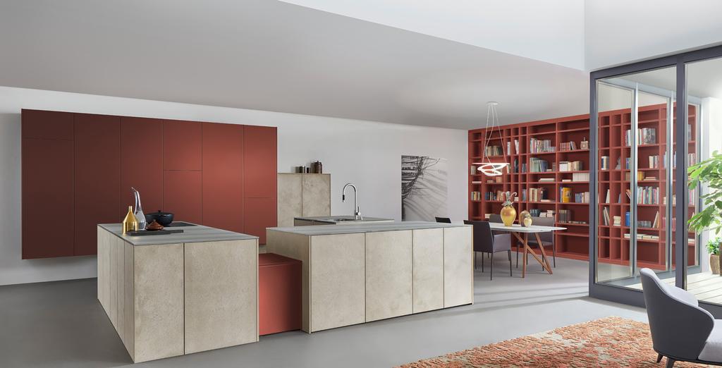LEICHT mit Les Couleurs Le Corbusier Elegant und raumbildend: LEICHT bietet exklusiv neue Küchenkonzepte mit Farben von Le Corbusier Rot wirkt stimulierend und vermittelt Kraft (...).