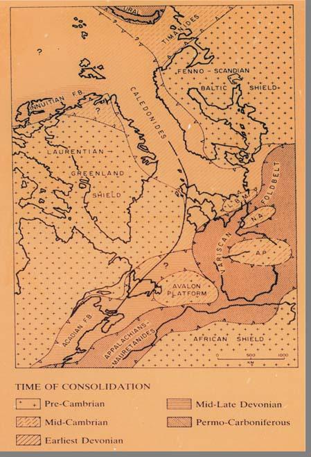 Die Japetus-Sutur zwischen Laurentia, Baltica und Afrika Schließung des