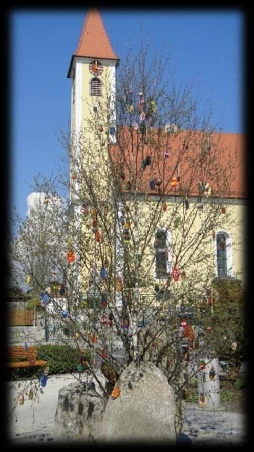Einfach zum Nachmachen! Veranstaltungen - Kommunikation Zu Ostern wird am Dorfplatz ein großer Baum aufgestellt. Dieser wird mit vielen bunten Ostereiern schön geschmückt.