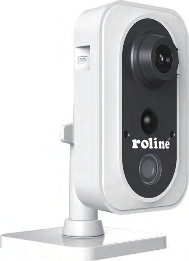 ROLINE 3 MPx Cube IP Kamera RCIF3-1W Die ROLINE RCIF3-1W ist eine kompakte 3 Megapixel HD PoE Tag-/Nacht-Netzwerkkamera für den Innenbereich.