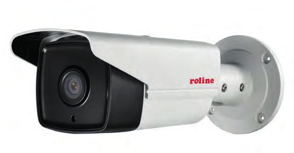 ROLINE Fix Bullet IP Kamera RBOF5-1 Die ROLINE RBOF5-1 ist eine Netzwerkkamera mit 5 Megapixel Auflösung, PoE und Tag-/ Nacht-Funktion für den Außenbereich.