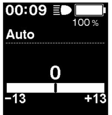 Vollautomatik-Schaltung Wenn der Fahrer langsames Pedalieren bevorzugt, erfolgt durch die Feinabstimmung im Minus-Bereich (z.b. Einstellung -13) der Schaltzeitpunkt früher.