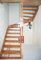 2x1/4-gewendelte offene Treppe, Edelstahlstäbe 2x1/4-gewendelte geschlossene Treppe,