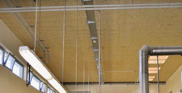 Damit sind neue Lösungen für Dachkonstruktionen möglich. Als tragende und aussteifende Dach- und Deckenscheibe ermöglicht Kerto-Q den Verzicht auf Aussteifungsverbände.