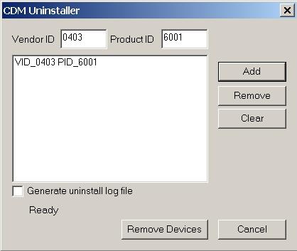 3 Treiber deinstallieren Der einfachste Weg um den Treiber für die Hardware unter Windows XP zu deinstallieren, ist die Benutzung des CDM Uninstaller Tools des Herstellers, da bei der