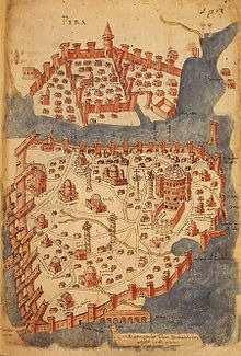 Konstantinopel Kostantiniyye Istanbul Byzanz Konstantinopel im Mittelalter; italienische Darstellung von 1422 Nochmals unter Kaiser Justinian I.