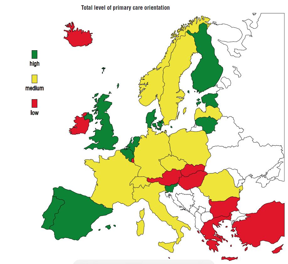 PHC Orientierung im EU-Vergleich Quelle: Kringos et al (2015):