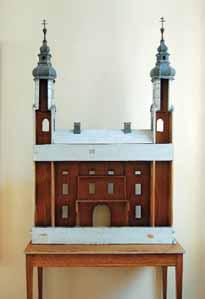 433 Ein prachtvoll gearbeitetes Kirchenmodell wurde naheliegenderweise zum wichtigsten Demonstrationsobjekt für die Dillinger Blitzableitervorführungen.