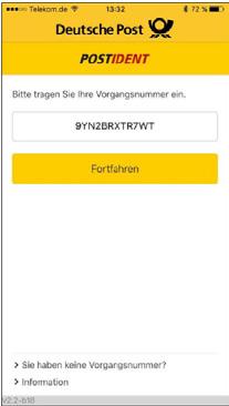 POSTIDENT DP IT Brief GmbH / Deutsche Post DHL Sie haben die Links zur App auch per E-Mail erhalten. 2.