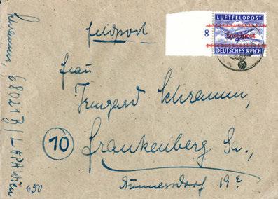 o.g., sign. Müller BPP. 5a(4) 3 720,- 80,- 8776 Vukovar, Abart: kopfstehender Aufdruck, ungebr. (min. unreg. Zhg.