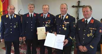 Auch OBI Karl Jurtschitsch wurde mit der Verdienstmedaille des Kärntner Landesfeuerwehrverbandes am Band in Bronze geehrt. Den Tagessieg hat sich die FF Mieger mit nach Hause genommen.