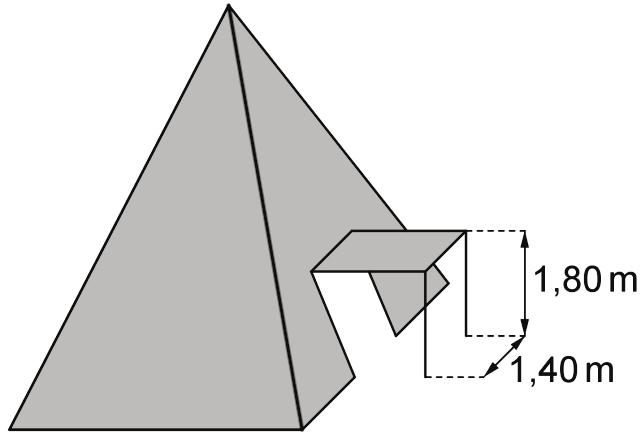 Geometrie Aufgabengruppe BE Ein geschlossenes Zelt, das auf horizontalem Untergrund steht, hat die Form einer Pyramide mit quadratischer Grundfläche.
