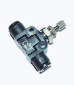 Drosselrückschlagventil choke-valve Kunststoff-Steckanschluss plastics-plug connection ØD ØD1 L1 L2 L3 SW