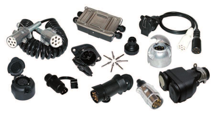 Fahrzeugelektrik Vehicle electronics 3-, 7- und 13-polige 3-, 7- and 13-pole plugs Stecker und Dosen 12 Volt and sockets 12 volt 7-polige Stecker und Dosen 24 Volt ABS- und EBS-, 13- und 15-polige