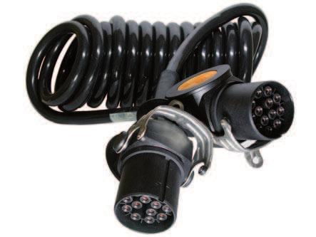 Wendelleitung 13-polig coiled cable 13-pole ADR/GGVSE-tauglich Kabel: 12x1,5 mm² und 1x2,5 mm² (ISO 6722) Stecker: 2 x 13-polig