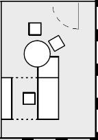 Beispiel Nichtwohngebäude Eckraum Kantenraum Fenster nach Nord 0 m²