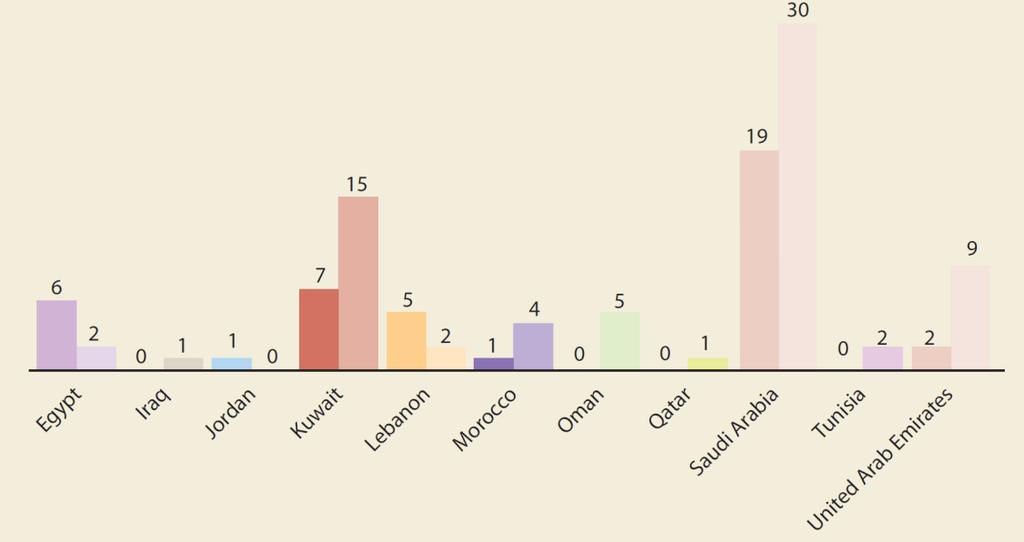 FuE Output steigende Patentzahlen in den meisten der arabischen Ländern schwache Performance im internationalen Vergleich (2008) Chile:19 Patente Finnland: 894 Patente