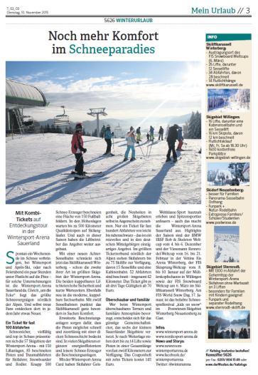 Sonderbeilage Hamburger Abendblatt Erreichen Sie mit Mein Urlaub Wintersport & Urlaub im Schnee um die 170.