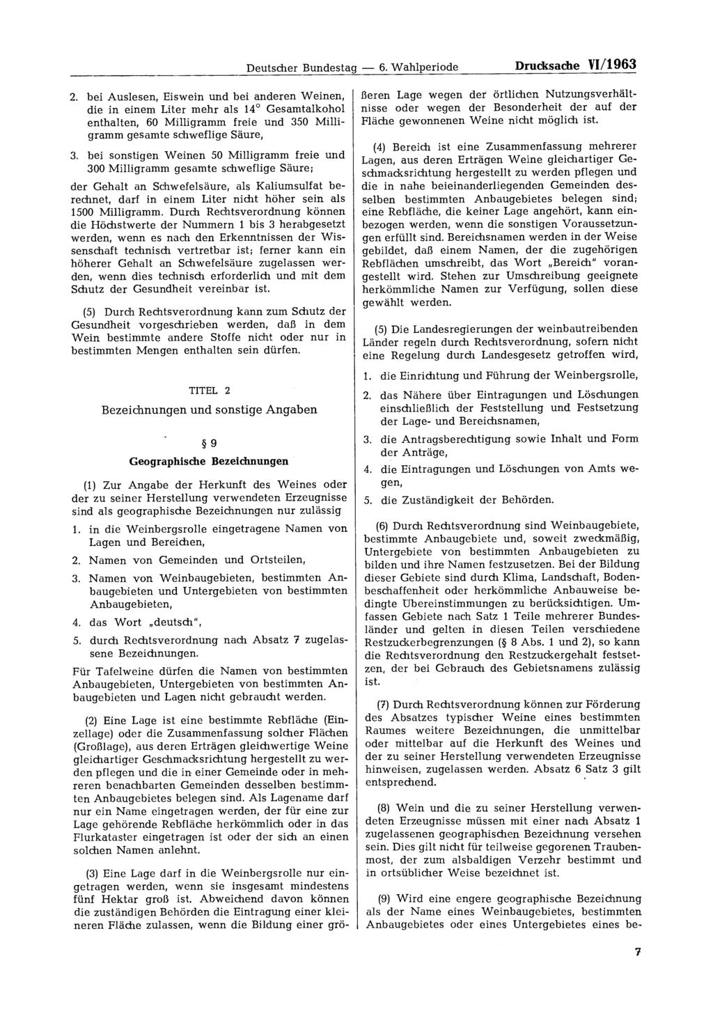 Deutscher Bundestag 6. Wahlperiode Drucksache VI/1963 2.