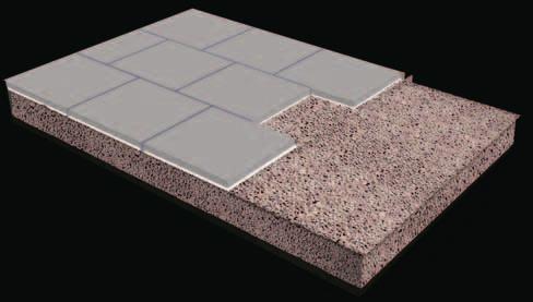 Kalibrierte Natursteinplatten mit wasserundurchlässigem Fugenmörtel Trass-Naturstein-Fugenmörtel flex breit TNF-b Wasserundurchlässiger, hochverformbarer flexibler Fugenmörtel.
