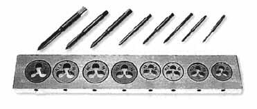mm - 12 x 3 Gewindebohrer, metrisch rechts 0,40 mm - 1,40 mm - 1 Schneideisenhalter für 8 mm Best.-Nr.