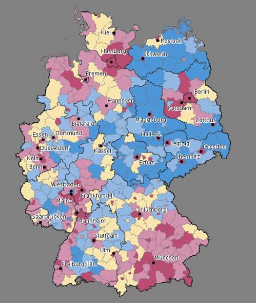 Ländlicher Raum: Abwanderung Differenz Zuzüge