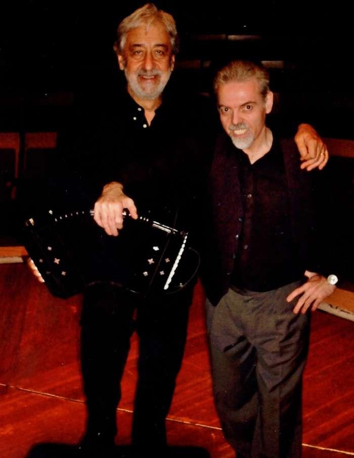 2006 Juan Josè Mosalini mit Klaus Gutjahr vor seinem Konzert im