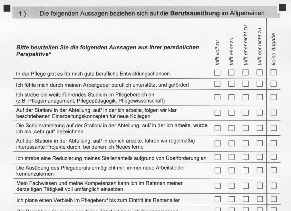 Pflege-Thermometer 2009 Gefragt wird z.b.