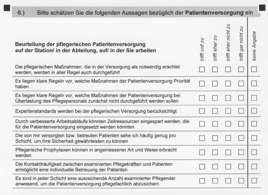 Pflege-Thermometer 2009 Gefragt wird z.b.