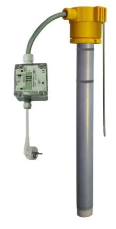 NÜGA Sicherheits Goldkopf Tauchbadwärmer mit digitalem 2-Punkt-Temperaturregler sowie Tauchrohrmantel aus PTFE (Teflon) Ø ca. 49mm, PTFE-Wandung ca.
