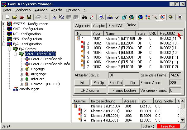 Anhang Versionsbestimmung mit dem System-Manager Der TwinCAT System-Manager zeigt die Version der FPGA-Firmware an.