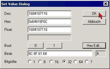 System Manger (Config-Modus) das CoE-Objekt "Restore default parameters", Subindex 001angewählt werden (s. Abb. Auswahl des PDO Restore default parameters ) Abb.