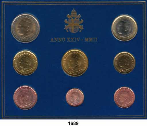 99 Vatikan 1697 Kurssatz 2005 "SEDE VACANTE" (8 Werte) Cent bis 2 EURO 2005 Im Originalblister... prfr Orig.