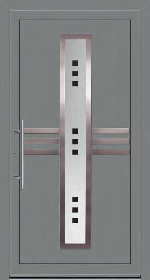 (VSG)außen für Haustürmodell und Seitenteile, Seitenteile mit Flügelausgleichsprofil oben Türmodell (¹96) Einsatzfüllung, Applikation aus