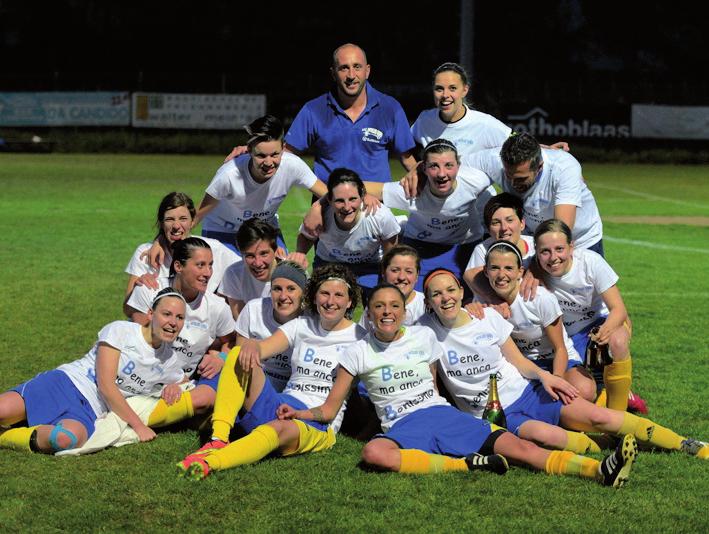 aus den Vereinen Dalle associazioni aufstieg in die Serie B Sieg des regionalpokales Promozione in Serie B Vittoria della coppa regione gleich mit Sterzing an erster Stelle.