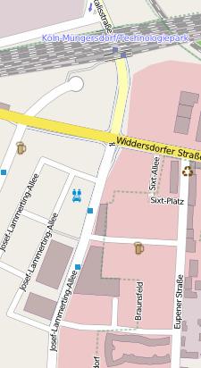 Straße) links in die Josef-Lammerting-Allee abbiegen - das Büro liegt nach ca. 200 m auf der rechten Seite mit der Bahn bzw.