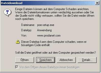 Sie benötigen zur Installation und Nutzung von Prodanet Online immer eine bestehende Internet-Verbindung.