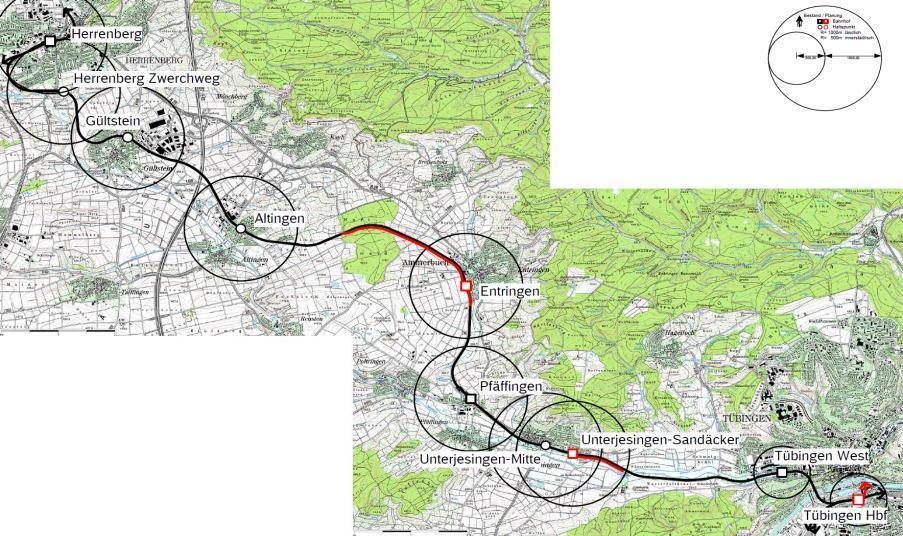 RSB Modul 1 - Ammertalbahn Ammertalbahn Elektrifizierung der Strecke Entringen-Altingen: ca.