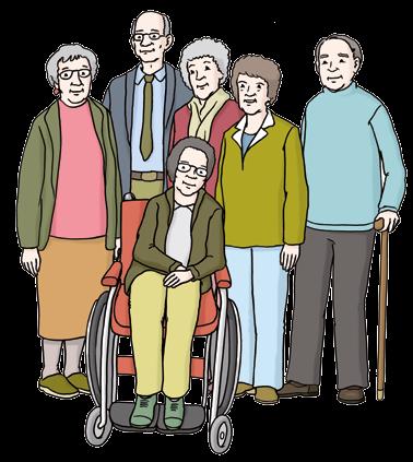 An uns können sich wenden: Senioren und Menschen mit Behinderung Die Familien von Senioren und Menschen mit