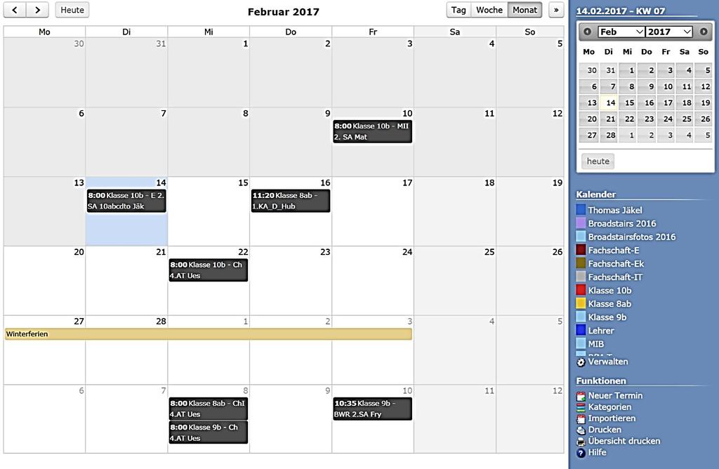 6. Kalender und Schulaufgaben Alle Schulaufgaben der nächsten drei Wochen werden bei dir auf dem I-Desk (vgl. Punkt 2) angezeigt.