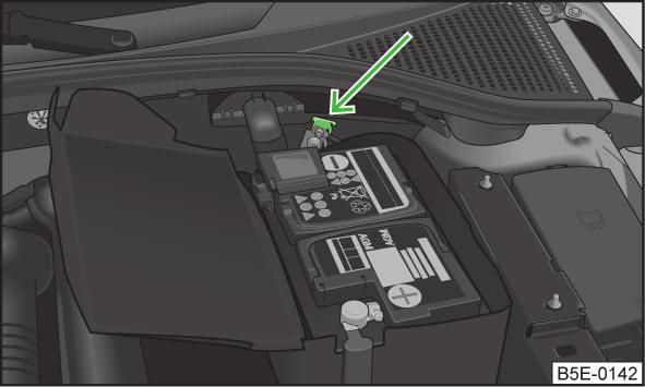 204 Massepunkt des Motors: START- STOPP-System Sicherheitshinweise auf Seite 251.