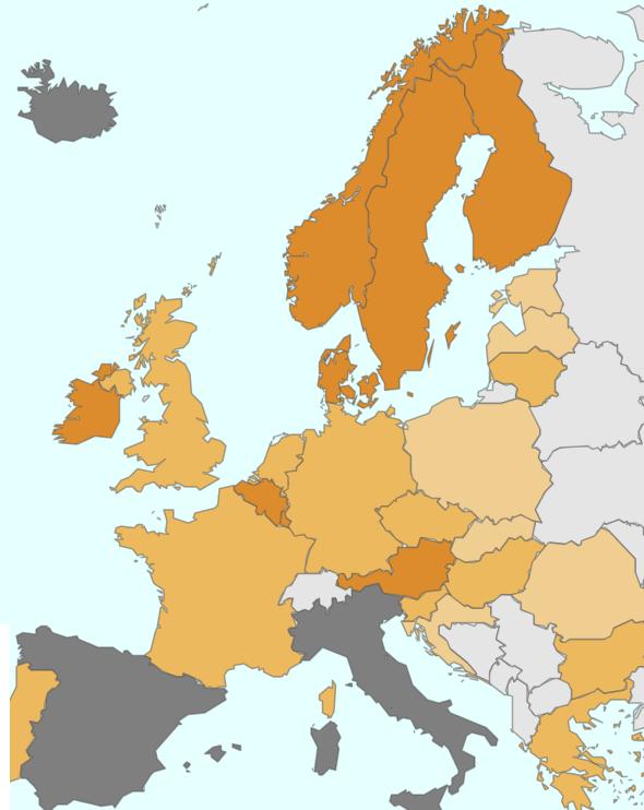 E-Schrott die nackten Zahlen (2014) E-Schrott-Sammlung in EU (kg/kopf und Jahr) 1,5 4 4 8 8-15