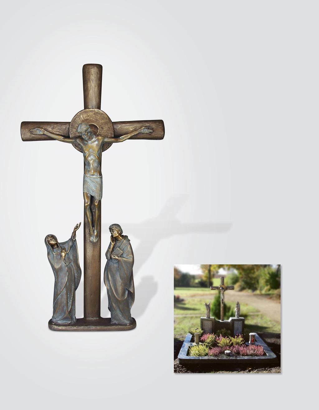 Nr. 84076»Christus am Kreuz mit Johannes und Maria«111 x60x16 cm