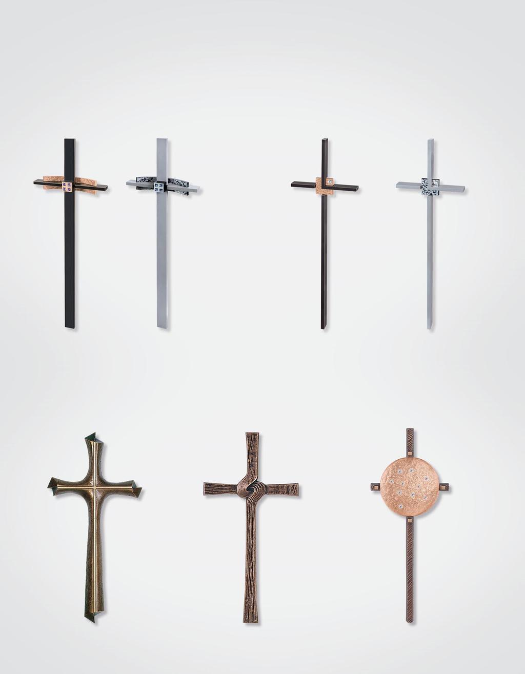 Kreuze aufliegend Nr. 60284, Bronze Cristall oder Tanzanite 30x12 x 3 cm Nr.