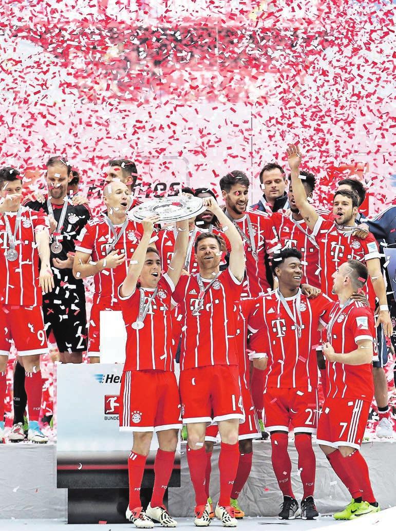 Der FC Bayern feierte auch in der Saison 2016/17 die deutsche Meisterschaft und stellte mit dem 27.