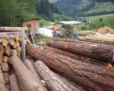 2008 Das Lärchenholz und Zirbenholz stammt vom Mairhoferbauer in Lüsen und wurde auf ca.