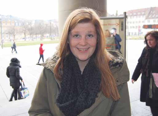 9 Anna, 17, Stuttgart: Ja, auf jeden Fall braucht man im Leben viel Erfahrung. Ich bin zum Beispiel gerade dabei, mit meiner Freundin eine Marketingumfrage in der Innenstadt zu machen.